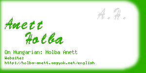 anett holba business card